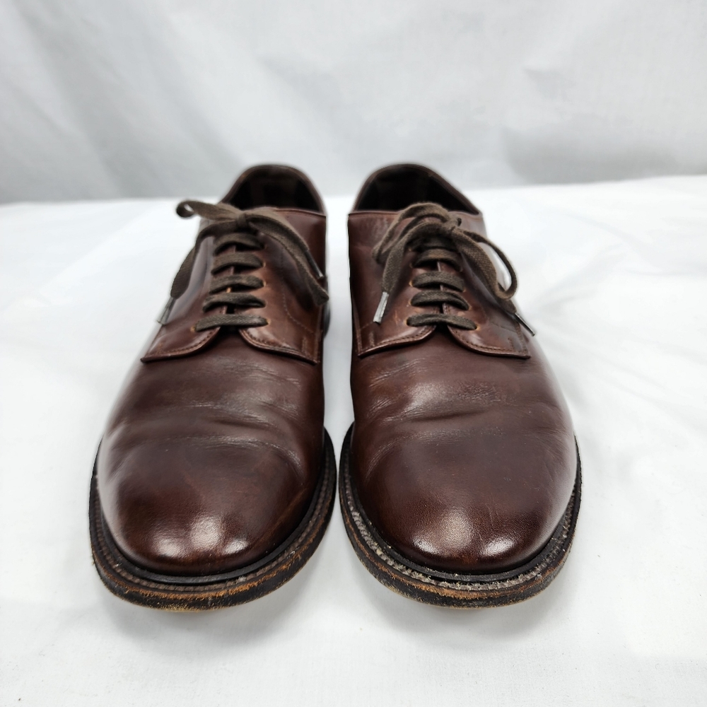Prada Men’s Lace Up Brown Leather Oxford Dress Shoes Prada Size 9.5 US 10.5 - Picture 3 of 9